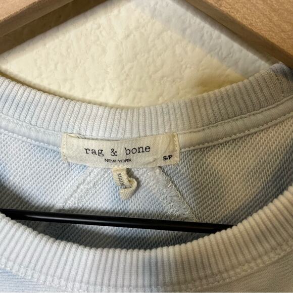 Rag & Bone City Tie Dye Terry Sweatshirt Blue Crewneck Sweater Pullover Size S - Picture 5 of 7